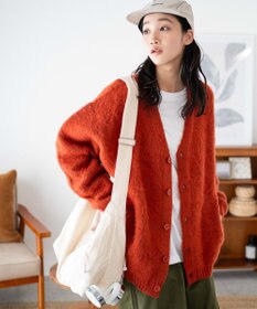 WEGO モヘアライクBIGカーディガン