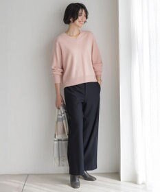 J.PRESS LADIES ジョーゼット裏起毛 ワイド パンツ