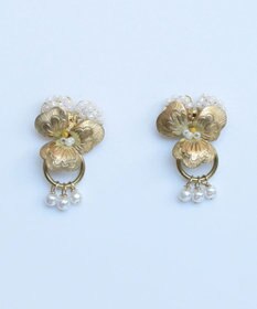 monshiro 【パール】ビオラ イヤリング（ホワイト）