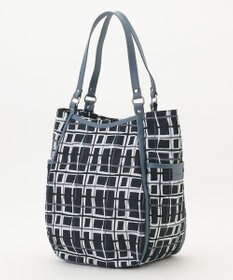 Y'SACCS ドローイングチェックトートバッグ