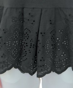 Tiaclasse 【洗える】刺繍レースドッキングカットソートップス