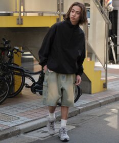 WEGO 【SMLサイズ展開】イージーバギーデニムカーゴショーツ