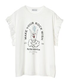 Green Parks ・ＤｏｕｂｌｅＦｌａｇｓ　フリルショルダープリントＴＥＥ