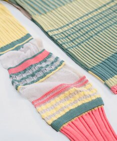 COQ CONCORD カラーブロックリブニット