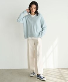 UNFILO ウールカシミヤ Vネックニット