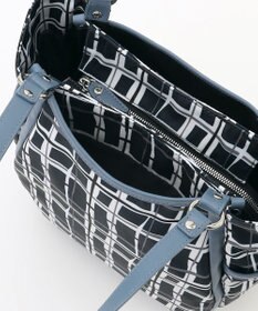 Y'SACCS ドローイングチェックトートバッグ