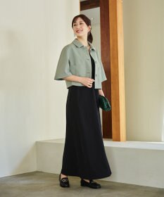 #Newans 【シワになりにくい】〈花乃まりあさんコラボ〉クロップドシャツジャケット