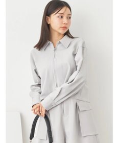 earth music&ecology ジップショートシャツ