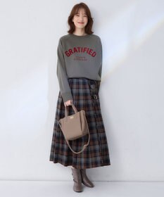 ANY L 【洗濯機可能/サスティナブル】ロゴ裏起毛クルーネックプルオーバー