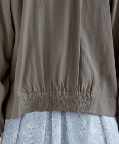 Tiaclasse L 麻調襟ギャザーシアーブルゾン