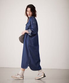 J.PRESS YORK STREET 【WOMEN】デニムロングシャツ ワンピース