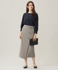 自由区 S 【撥水加工・洗える】TRギャバチェック柄 スカート