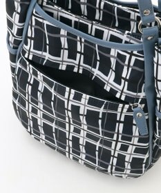 Y'SACCS ドローイングチェックトートバッグ