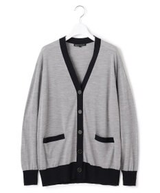 23区　新品　サスティナブルウール　カーディガン 38 23区 カーディガン 「洗える」サステナブルウール バイカラー