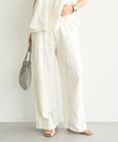 earth music&ecology 【セットアップ対応】【WEB・一部店舗限定】パッチワークレースパンツ