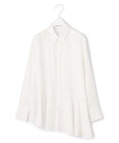 ICB L 【洗える】 リヨセルローン ペプラムブラウス