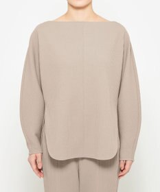 uncrave プリーツリブ ドルマンスリーブトップス