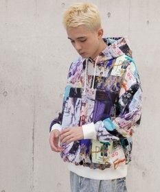 WEGO 総柄BIGプルパーカー