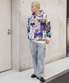 WEGO 総柄BIGプルパーカー