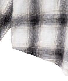 WEGO オンブレチェックグラフィックシャツ（LS）