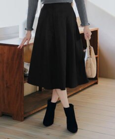 Tiaclasse 【洗える】メランジツイルフレアスカート