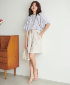 Feroux 【洗える】ベルテッドショート パンツ