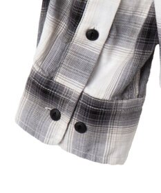 WEGO オンブレチェックグラフィックシャツ（LS）