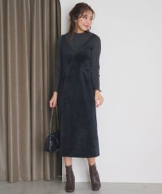 Feroux シアーフリル・ハイネックリブプルオーバー