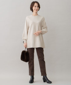 自由区 【洗える】リブレスコール ストレートパンツ