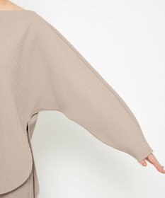 uncrave プリーツリブ ドルマンスリーブトップス