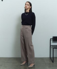 BEIGE， BUNNELL / ウールタブボタンストレートパンツ