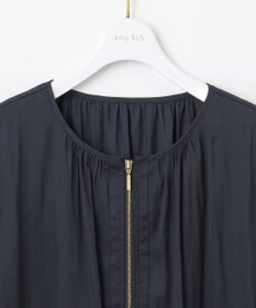 ANY SIS S 【接触冷感・速乾・UVカット】ツヤテロギャザー ブルゾン