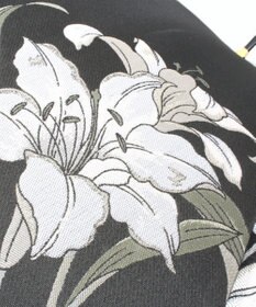 槇田商店 絵おり 百合(ゆり) 長傘 ブラック