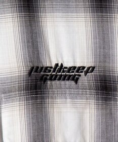 WEGO オンブレチェックグラフィックシャツ（LS）