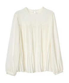 earth music&ecology レースプリーツブラウス