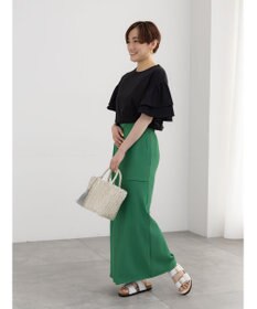 Te chichi 【接触冷感/遮熱/吸水速乾】フリルスリーブビッグTシャツ