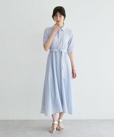 YECCA VECCA 【接触冷感】ベルト付きシャツワンピース