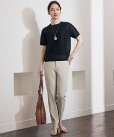 自由区 【カタログ掲載・ワコールコラボ・2点SET】シアーチェックニット プルオーバー