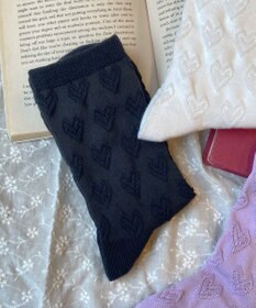 WEGO ポコポコハートクルーソックス