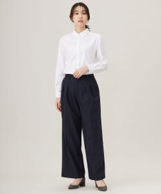 J.PRESS LADIES 【洗える】ANASTASIA milled ツータック ワイド パンツ