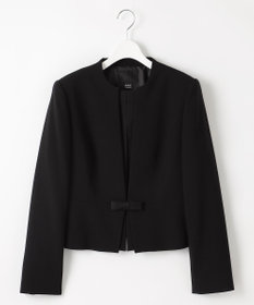 自由区 FORMAL 【ウォッシャブル対応】ドビーボーダーリボン ジャケット+ワンピース