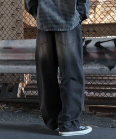 WEGO 【SMLサイズ展開】イージー3Dバレルレッグデニムパンツ