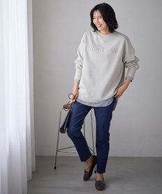 ANY L 【洗濯機可】エンブロイダリーロゴダンボールプルオーバー