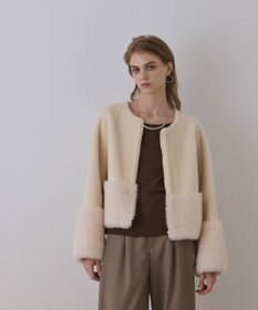 GRACE CONTINENTAL ウールボアジャケット