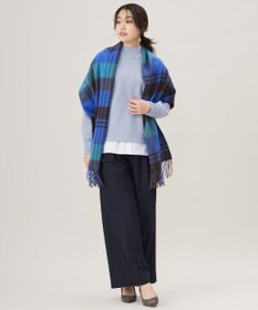 J.PRESS LADIES 【洗える】ANASTASIA milled ツータック ワイド パンツ