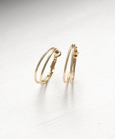 Phoebe ≪雑誌掲載≫ダブルラインフープイヤリング