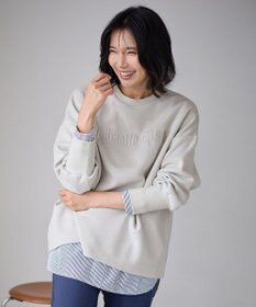 ANY L 【洗濯機可】エンブロイダリーロゴダンボールプルオーバー