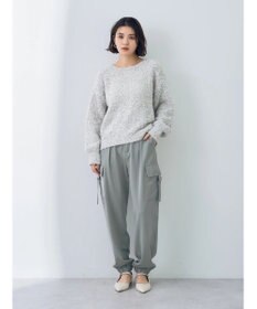 YECCA VECCA レースアップリボンヤーンニット