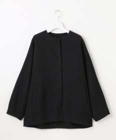 自由区 S 【SHIHOさん着用】ウールリバーノーカラー コート