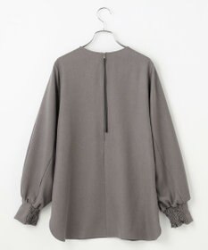 #Newans 【洗濯機可】シャーリングカフスパウダリーブラウス